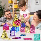 Jasonwell 110PCS Magnetic Tiles Building Blocks Set for Boys Girls Preschool Educational Magnet Construction Kit Stacking STEM Toys Christmas Birthday Gifts for Kids Toddlers 3 4 5 6 7 8 9 + Year Old