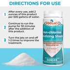 2.2 LB 2 Pack Non-Chlorine Spa Shock Oxidizer Cleaner for Hot Tub, Chlorine-Free Water Care & Enhanced Oxidizing Shock Cleaner for Hot Tubs, Spas and Pools, Quick Dissolving, Fast-Acting