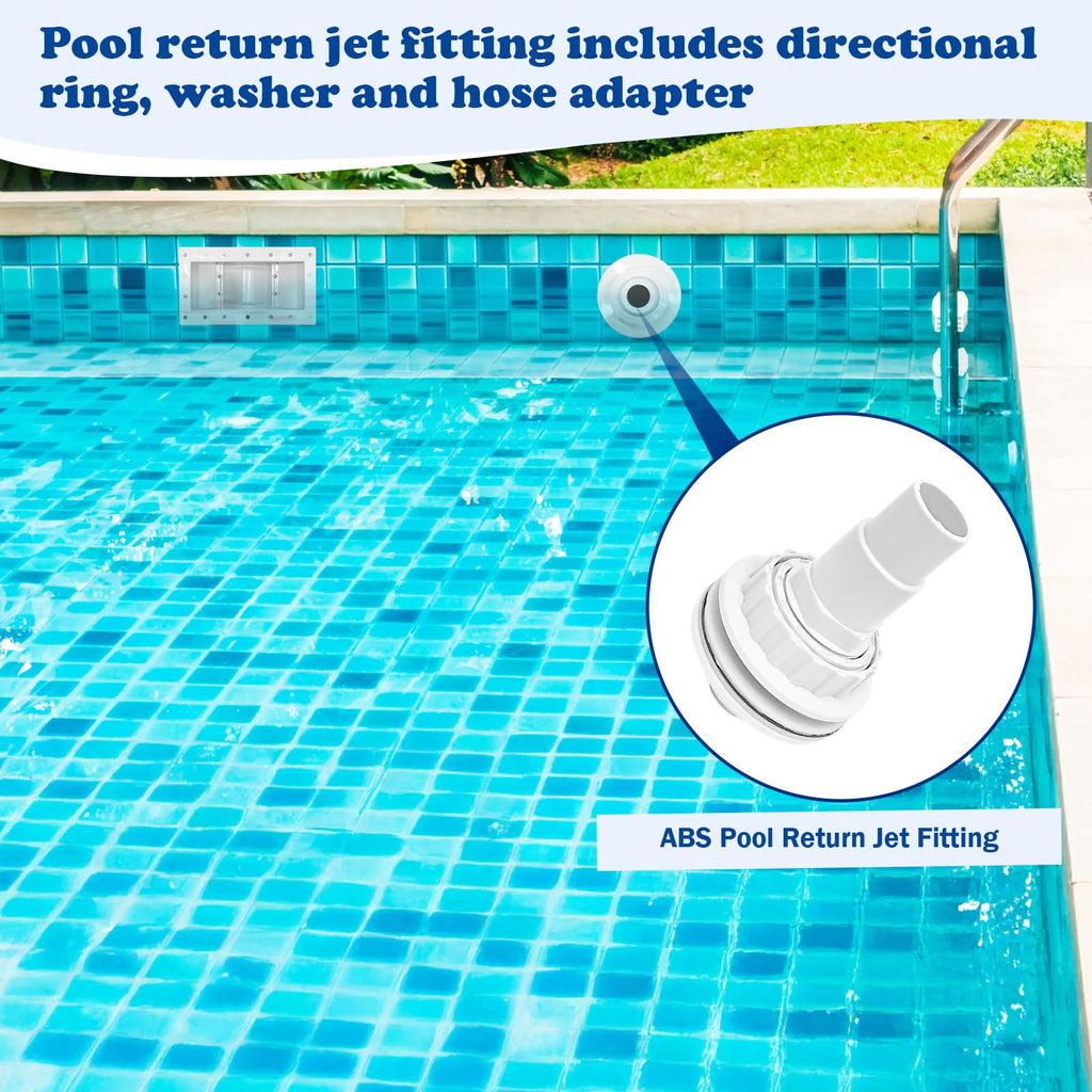FixIdea Above Ground Pool Skimmer Kit- Wide Mouth Opening Thru-Wall Skimmer- Outer Dimensions：13-9/16 in (W) x 7-9/16 in (H) ，Inner Dimensions 11-15/16 in (W) x 5-5/16 in (H)