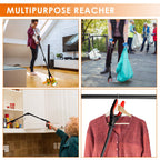 THINKWORK Grabber Reacher Tool, 0°-180° Angled Arm, 90° Rotating Head, 32” Foldable Claw Grabber with"LED Light", Garbage Collector, Arm Extension Picker for Elderly, Pregnant Women&Sanitation Workers