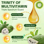 Guanábana Soursop Bitters Liquid Drops with Vitamin C, D3, B6, Soursop Fruit & Leaf Extract + 10 Bitters Botanicals for Immune Support Digestive Health Antioxidant Boost丨Non-GMO Vegan 120mL/4 Fl Oz