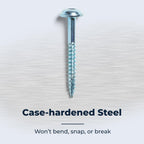 Kreg Zinc Pocket-Hole Screws - SML-C125-250 - 1-1/4 Inch - Coarse Thread - Maxi-Loc Head - Indoor - 250 Count