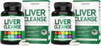 Liver Cleanse Detox & Repair (27 in 1 Formula - Milk Thistle, Dandelion Root, Turmeric, Artichoke Extract & More) - Detox Cleanse Supplement, Liver Support for Adults, Vegan - 60 Capsules (Pack of 2)