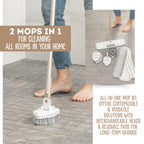 Quick Shine Ultimate Gold Clean + Polish Mop Kit | All-in-One 9 Pc Kit w/Interchangeable Attachments | No Batteries Needed | Pro Cleaning System for All Floor Types | 2-in-1 Mop