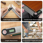 GemRed 82305 Digital Angle Finder Protractor (Stainless steel 300mm)