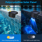 redaica 4 Pack Poolside Solar Pool Lights, Waterproof LED Pool Lights for Inground & Above Ground Pool, RGB Pool Lights Solar Powered for Pool, Fence, Deck, Swimming Accessories Pool Party Decor