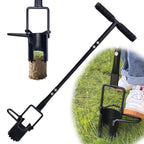 Bulb Planter Tool Long Handle,Soil Sampler Lawn Aerator with Soft Grip,Serrated Base Gardening Bulb Transplanter,Heavy Duty Sod Plugger for Digging Holes to Plant Daffodils,Tulips, Iris