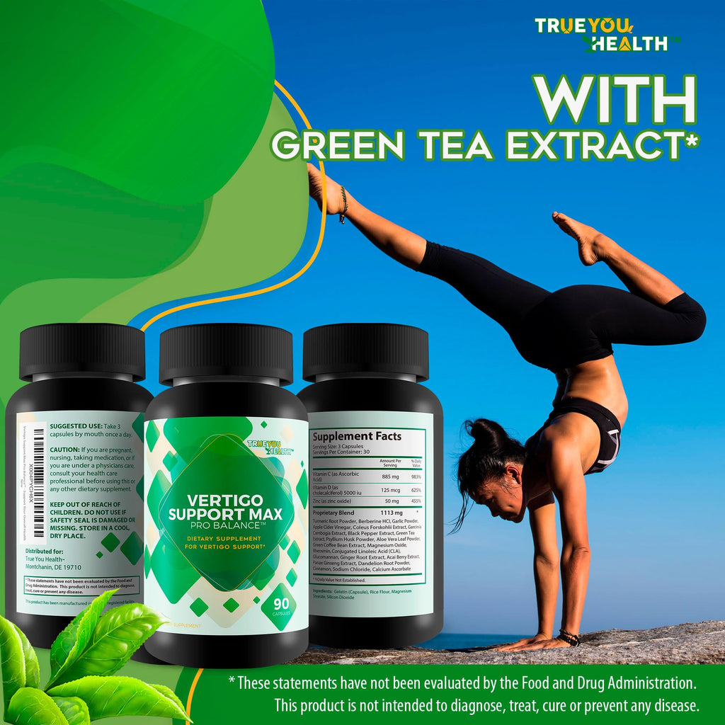 Vertigo Support Max Pro Balance - Dizziness & Vertigo Dietary Supplement for Natural Dizziness & Vertigo Support - Anti Dizziness Pills to Balance Your Body & Support Your Overall Health