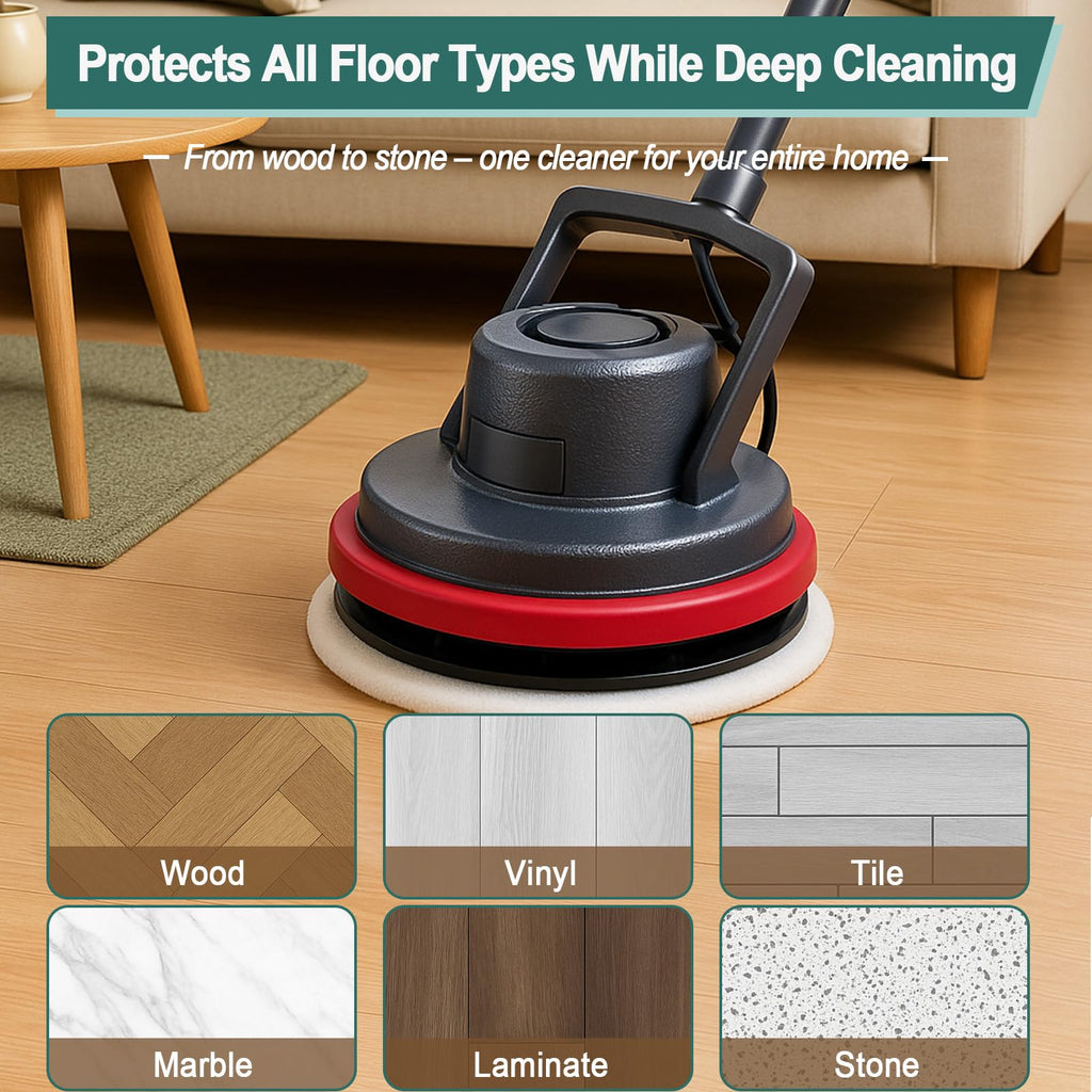 12" Commercial 437.056 Cleaning Orbiter Pad +Microfiber Carpet Bonnet+Floor Buffer Pad for Oreck 550MC Orbiter Floor Machine .Fit Tile, Vinyl Floors -Polishing and Deep Clean 6 Pack