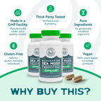 Herbal Vineyards Organic Wildcrafted Vegetable 60 Capsules | 1500MG | Pack of 2 | Irish Sea Moss, Bladderwrack and Burdock Root, Immune Support, Healthy Skin & Energy | Powerful Immunity Booster