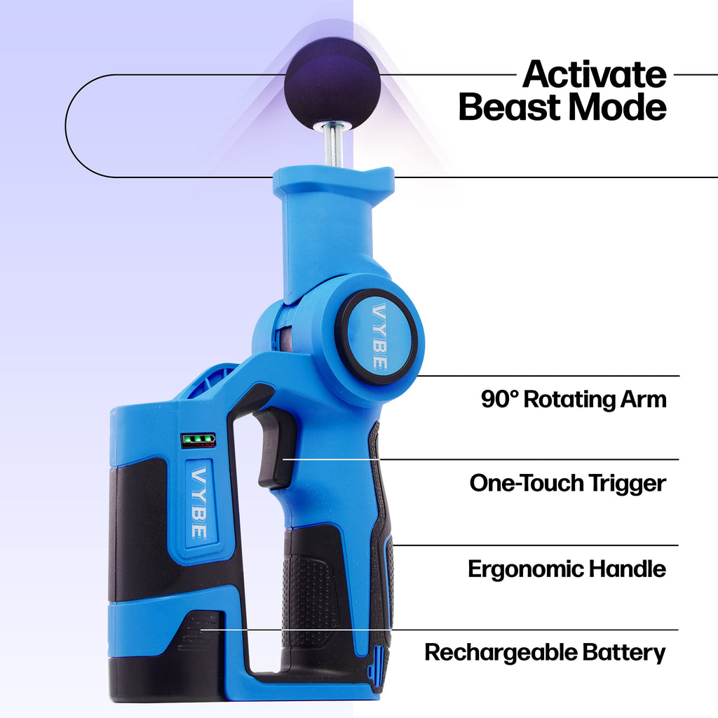 Exerscribe Personal Percussion Massage Gun - VYBE Handheld Deep Muscle Massager