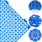 ToLanbbt Modular Interlocking Cushion 12P 11.8" x 11.8" Interlocking Rubber Floor Drain Holes Non-Slip Splicing Drainage Mats for Deck, Shower, Kitchen, Drain Pool, Sauna Bath, Indoor Outdoor (Blue)