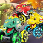 Monster Truck Toys Dinosaur Cars, Press and Go Light Up Cars for Toddlers