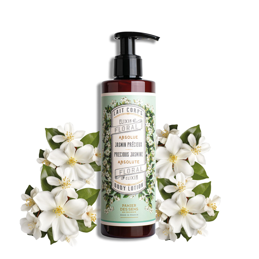 Panier des Sens –Jasmine Hand & Body Lotion for Dry Skin - Hydrating Body Cream for Women - Nourishing Fluid Body Moisturizer Shea Butter & Olive Oil - 97% Natural Ingredients Body Care - 8.45 Floz