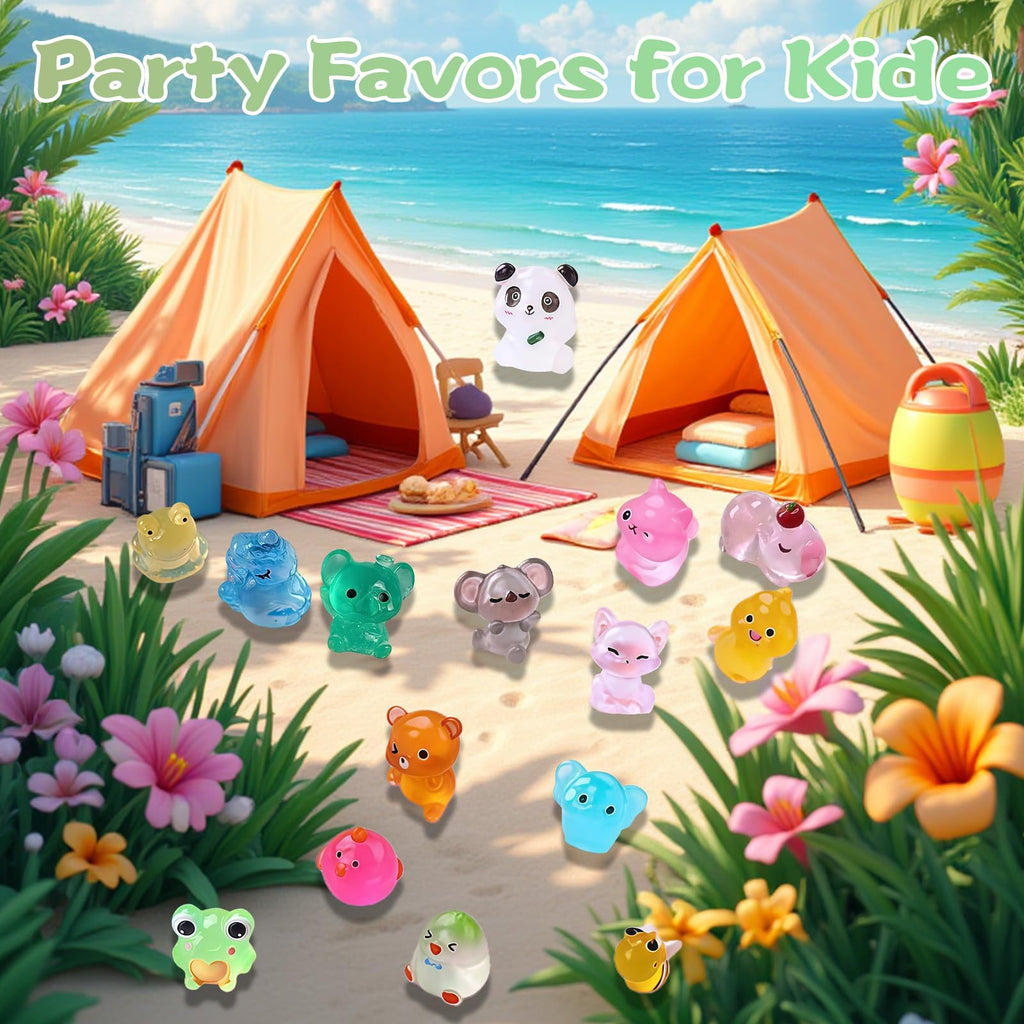 Mini Glow In The Dark Animal Resin Models, Resin Animals Mystery Bags, Individually Wrapped Blind Bags Tiny Animal Figurines, Collectible Mini Animals For Fairy Garden, DIY Crafts (100, animals)