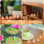 Geelin 50 Pcs Mini Corgi Duck Figurine Bulk Resin Tiny Duck Figurines Small Dog Statue for Fairy Garden, Miniature Terrariums, Animal Gift Bag Fillers, Dog Lovers Gifts