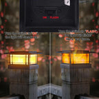 Dynaming 8 Pack Solar Post Cap Lights Outdoor with Flickering Flame Light, Fence Post Solar Lights Fit for 4x4 5x5 6x6 Vinyl/Wooden Posts, High Brightness SMD LED Lighting Decor for Garden Deck Patio