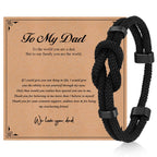 TempBeau Love Knot Bracelet for Men - Father's Day Bracelets for Dad from Daughter Son Meaningful Adjustable Infinity Knot Braided Rope String Bracelet Birthday Anniversary Jewelry Gifts for Him