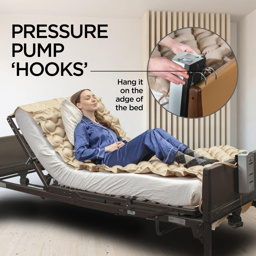 Alternating Air Pressure Mattress Pad with Electric Quiet Pump System for Hospital, Home Use