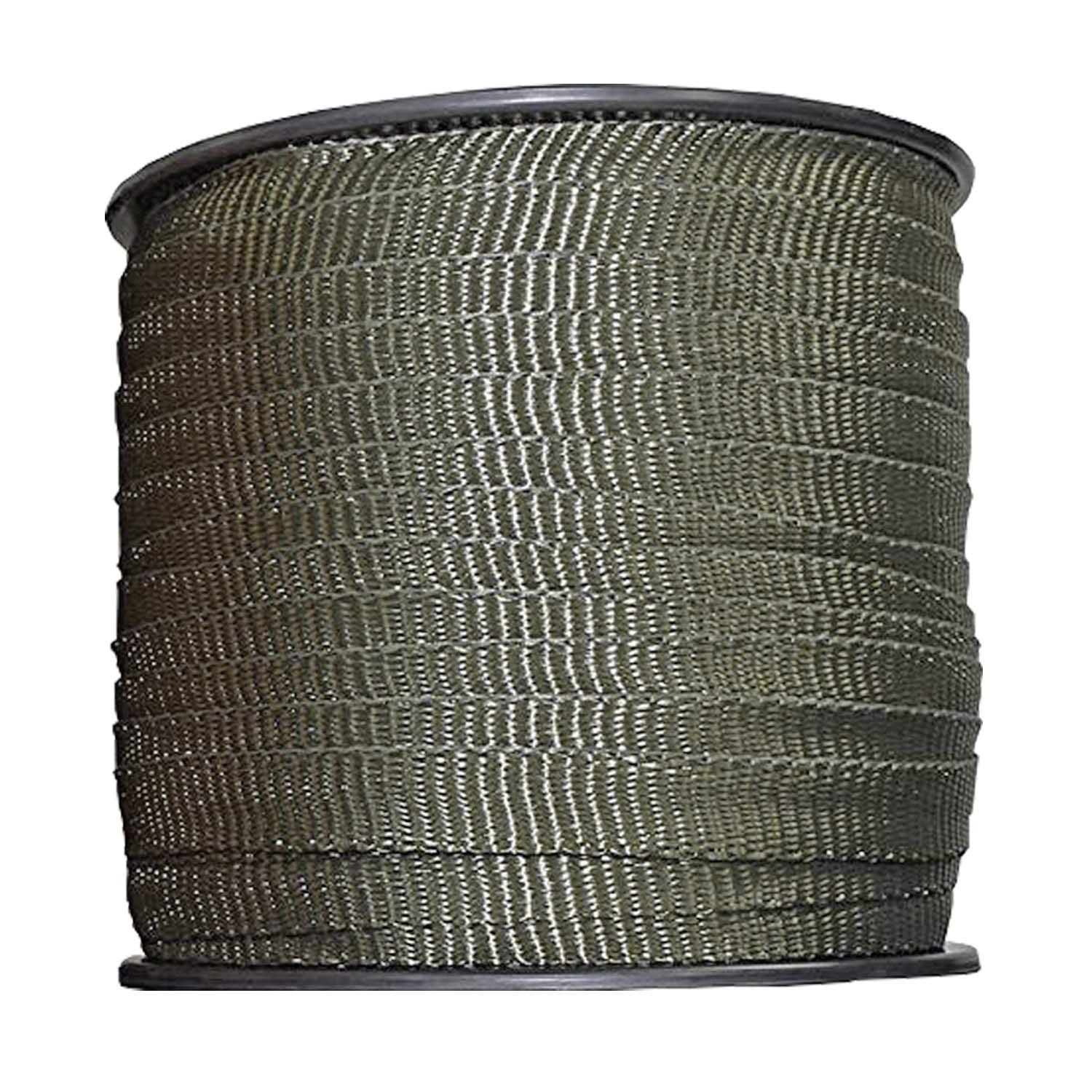 Habitech 250' Tree Tie Strap Staking and Guying Material - Made in USA - 1,800 Lbs Strength, Olive Green