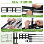 Lawn Leveling Rake, 45"x10" Stainless Steel Lawn Leveler with 76" Adjustable Handle, Heavy-Duty Yard Leveling Rake for Garden, Golf Course, Farm, Pasture, Professional Lawn Care Tool