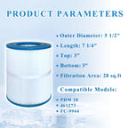 Chryseos Spa Filter Compatible with PDM28, 461273, FC-9944, SD-01392, AquaRest, Dream Maker hot tub Filter 28 sq. ft., 2 Pack