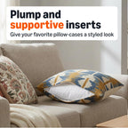Amazon Basics Throw Pillow Insert, Down Alternative Fiberfill, Hypoallergenic, Machine Washable, 20 Inch, 2-Pack, for Sofa Bed Couch