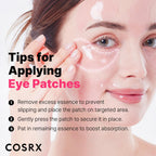 COSRX Pink Peptides Collagen Hydrogel Eye Patch for Puffy Eyes and Dark Circles, Under Eye Mask, 60 Under Eye Patches, Korean Skin Care
