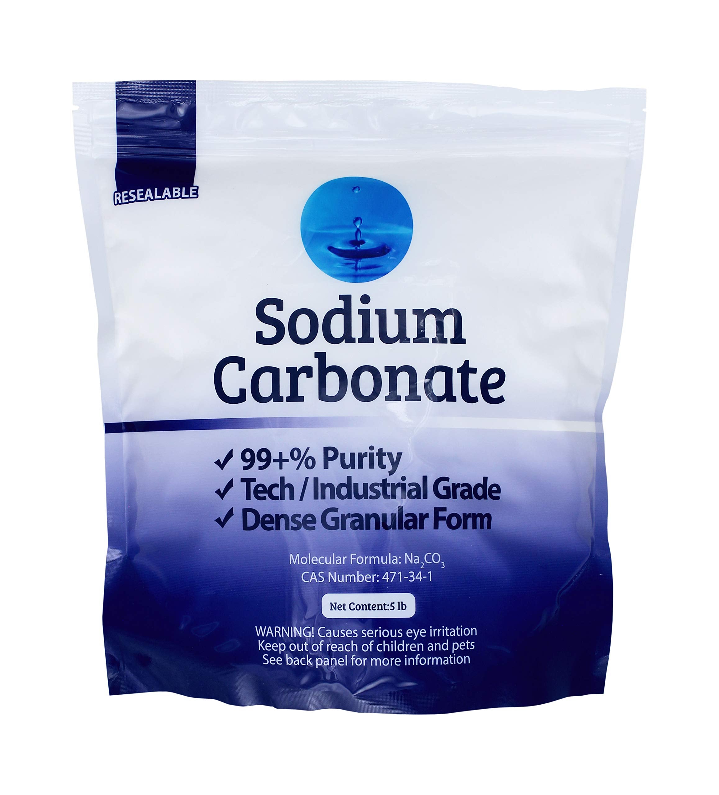 Duda Energy 10 lb Pure Sodium Carbonate Dense Soda Ash Na2CO3 pH Adjust Chemical Spa Pool Cleaning Dishwasher