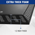 WORKPRO Extra Thick Kneeling Pad, Black, 28 x 16 x 1.2in