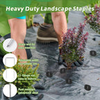 100Pcs Landscape Fabric Stakes 6 Inch Galvanized Garden Staples