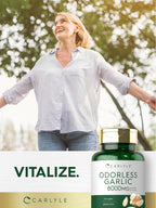 Carlyle Odorless Garlic Softgels | 300 Count | High Potency Formula | Non-GMO and Soy Free