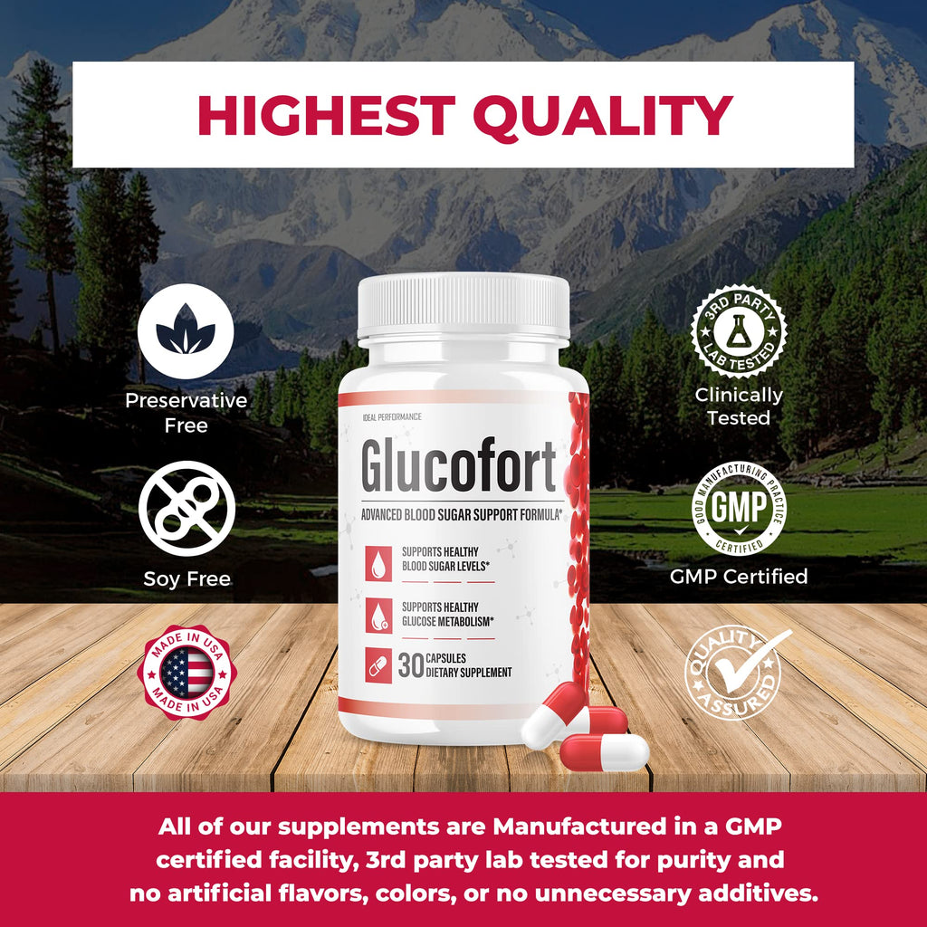 IDEAL PERFORMANCE (Official) Glucofort Supplement Support Formula Support (2 Pack)