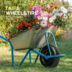 13 Inch 1 PC Rubber Pneumatic Replacement Tires and Wheels 4.00-6 with 5/8'' Axle Bore Hole, Inflated Air Wheel for Wheelbarrow/Wagon/Hand Truck/Trolley/Garden Scooter etc.