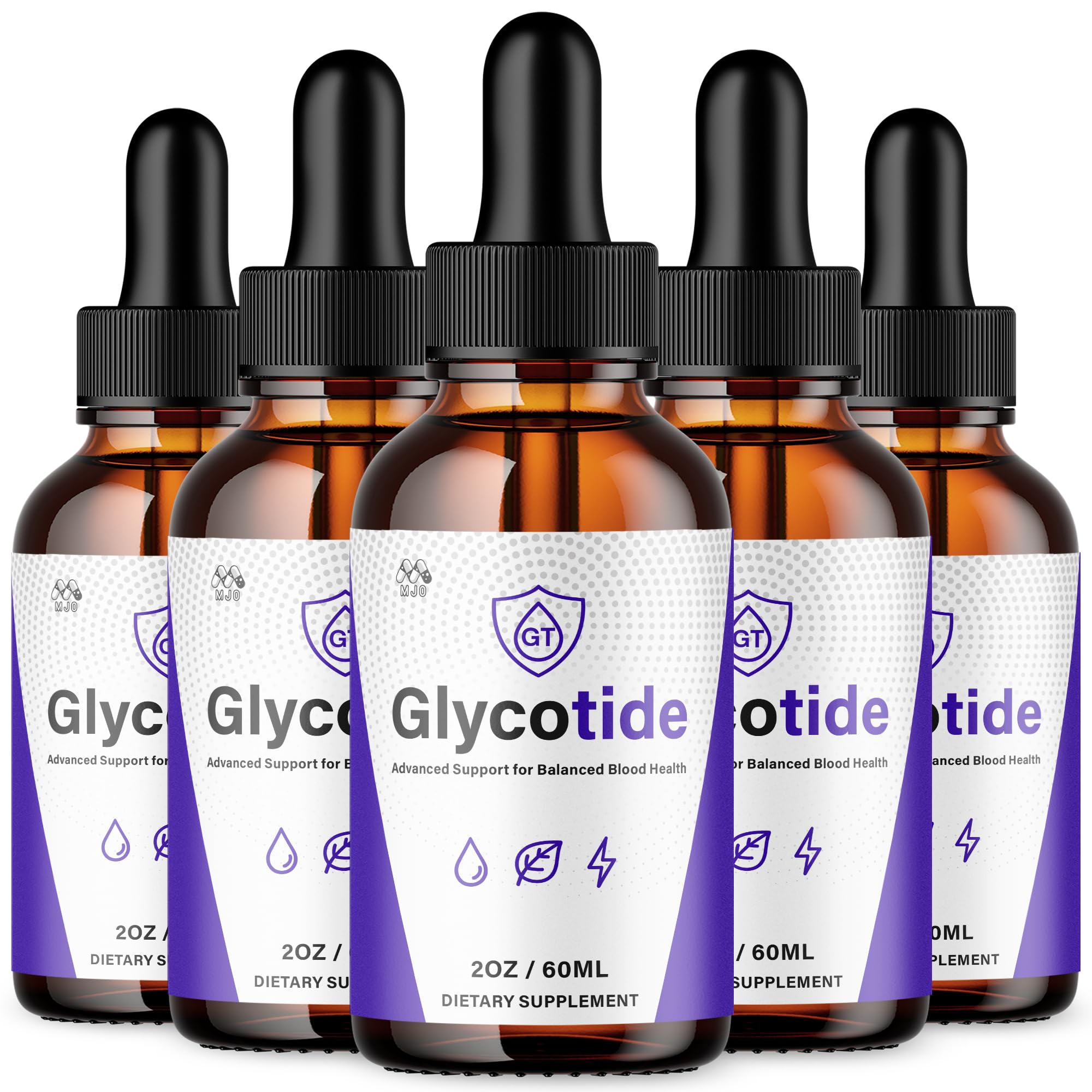 (5 Pack) Glycotide Drops, Official Glycotide Blood Support Drops with All Natural Ingredients, Advanced Glicotide Blood Health and Overall Wellness Supplement with Max Strength Vitamins (150 Servings)
