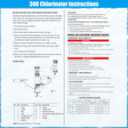 Upgraded R171016 Pool Chlorinator 300 Chlorinator Compatible with pentair Rainbow R171016 300 Automatic Chlorine/Bromine Offline Pool Feeder, Newly Upgraded Base and Control Valve