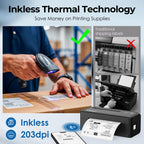Labeer Bluetooth Thermal Shipping Label Printer, Wireless 4x6 Label Printer