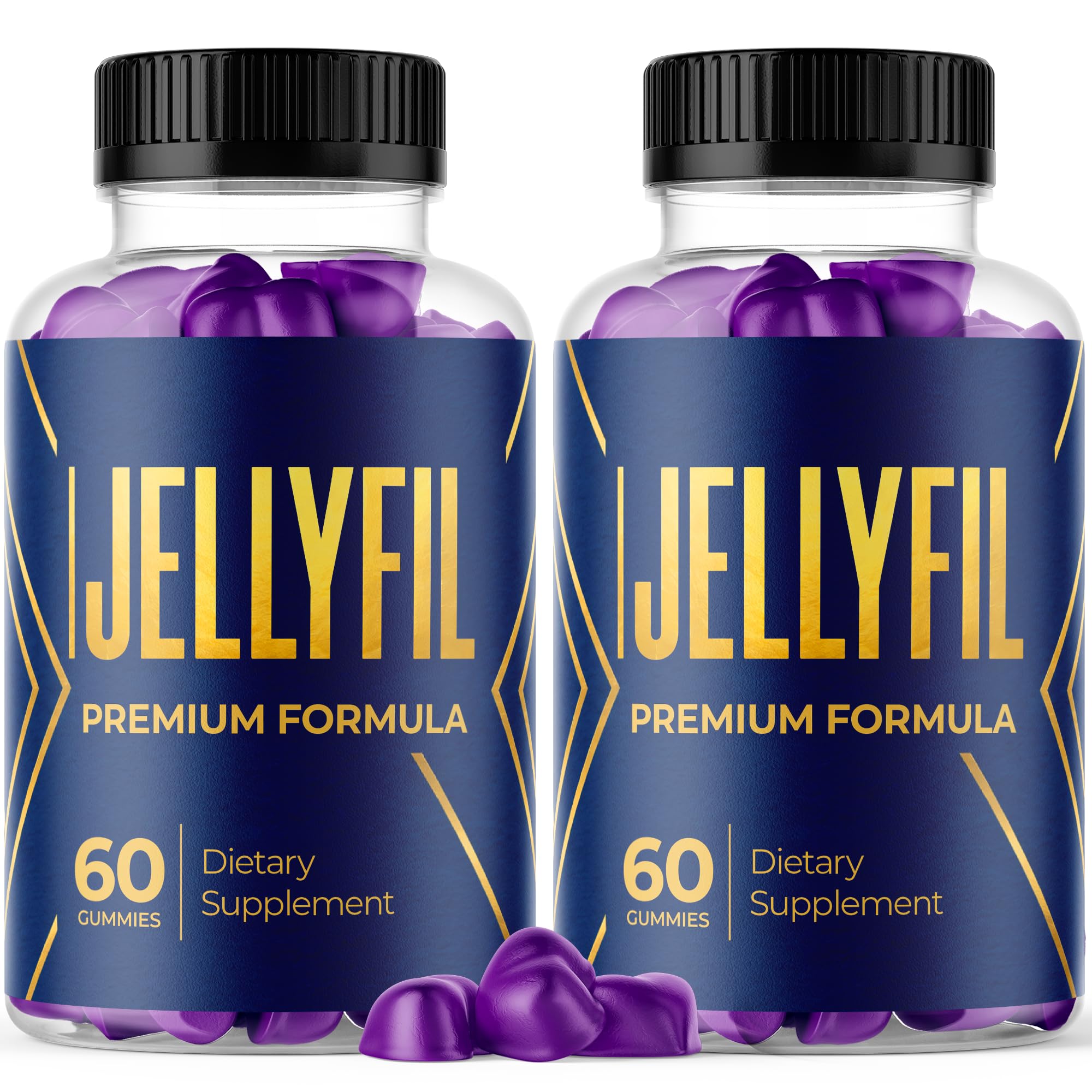 (2 Pack) Jellyfil Gummies, Jellyfil Gummys for Men with All Natural Ingredients, Max Strength Supplement with Premium Vitamins Supporting Optimal Wellness and Advanced Health Naturally (120 Gummies)