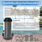 in-line Automatic Pool chlorinator MAYGO CL200 Performance Replacement Hayward CL200, Inline Pool Automatic chlorinator for Both Above Ground and Indoor Pool (9LB)