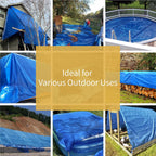 18 FT Round Above Ground Pool Liner Pad, Heavy Duty Outdoor Pool Mat Underlayment for 18' Round Pools, Prevents Punctures Pool Ground Cloth Protector Tarp (18 FT)