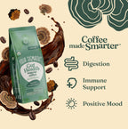 Four Sigmatic Gut Health Organic Ground Coffee | Medium Roast, Immune Boosting Probiotic Mushroom Coffee with Chaga & Turkey Tail for Gut Health & Immune Support | 12oz Bag