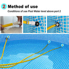 SIHAIAN Pool Cover Automatic Drainer Kit for SIHAIAN Round and Rectangle Pool Cover, Anti waterlogging, Control Cover Surface Water Levele, Prevent Clogging (C:157inch)