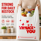 YoYoRain 1000 Count White Thank You T-Shirt Bags, 11 x 6 x 21 in