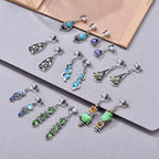 TAMHOO 15 Pairs Clip on Earrings - Dangle & Drop Earrings for Women - Crystal Vintage Set
