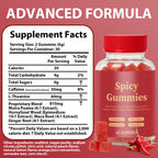 Ambelny Spicy Gummies, Intimacy Gummy with Muira Puama, Chili Pepper, Maca & Epimedium for Promote Hormone Balance, Vegan, Peach Flavor (60 Count/Bottle)