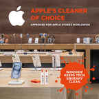 WHOOSH! Screen Shine Go 2-Pack – Two 1 fl oz Refillable Touchscreen Cleaners with Microfiber Cloths for Car, iPad, Laptop and Eyeglasses – Powerful Streak-Free Cleaning – Pocket-Sized, TSA-Approved