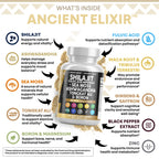 Clean Nutraceuticals Shilajit Supplement for Men with Sea Moss, Tongkat Ali, Ashwagandha, Boron, Zinc, CoQ10, PQQ - Fulvic Acid Capsules - Energy Support - 90 Count - Resin, Gummy & Powder Alternative