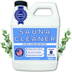 Tillbrook Sauna Cleaner - Makes 4 Gallons Concentrated Sauna Wood Cleaner - 32 oz All-Natural Cleaning Solution for Saunas - Safe for All Surfaces - Removes Grease, Sweat, & Dirt - Eucalyptus Scent