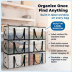 ClearSpace Heavy Duty Moving Bags - Water Resistant Storage Bags with Backpack Straps, Zippers and Handles - Large Moving Boxes for College Dorm, Travel, Closet Organization - 6 Pack, Clear