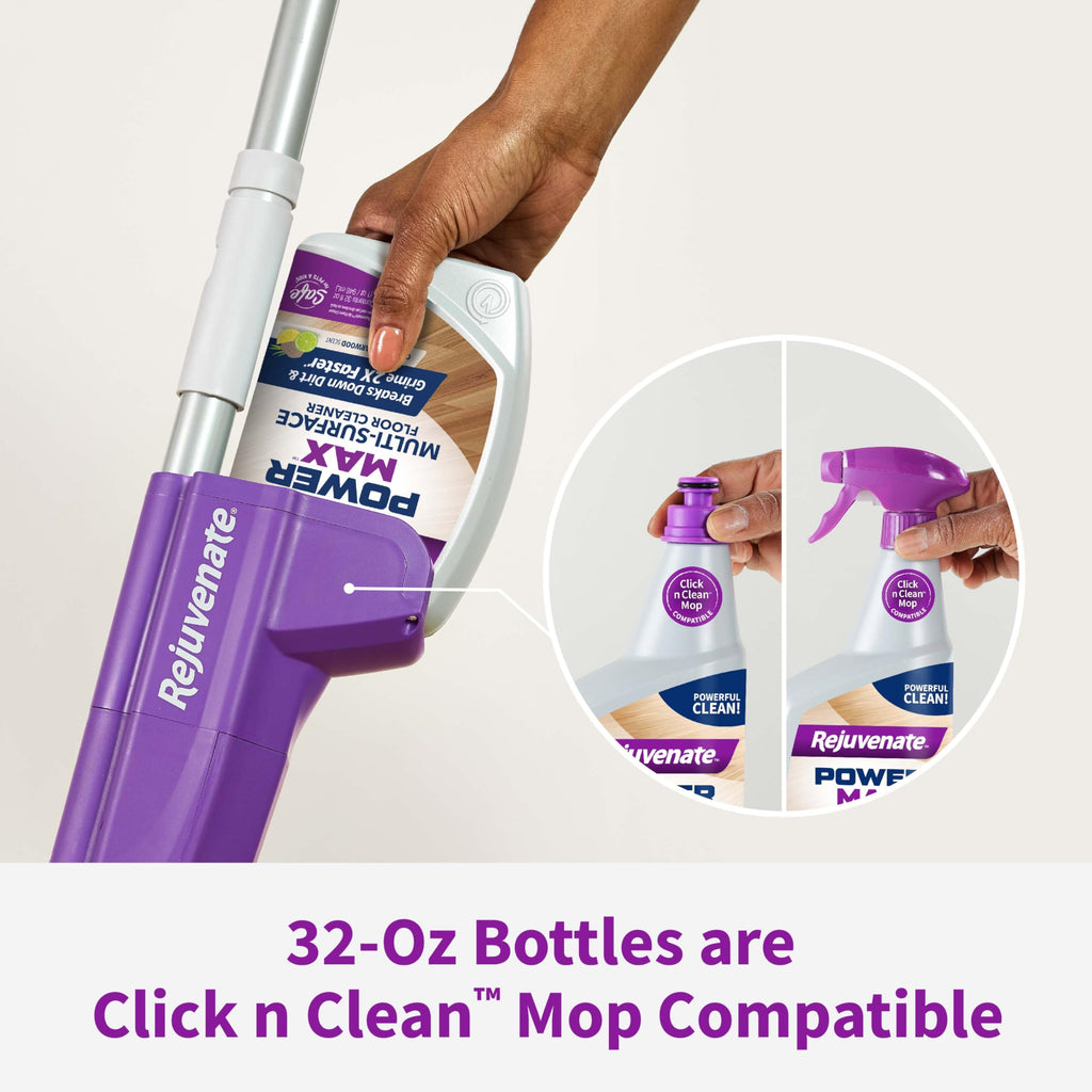 Rejuvenate PowerMax Multi-Surface Floor Cleaner, 128 Ounces, Breaks Down Dirt And Grime On Sealed Hardwood, Tile, Vinyl, Laminate To Deliver A Powerful, Deep Clean With Citrus And Cedarwood Scent